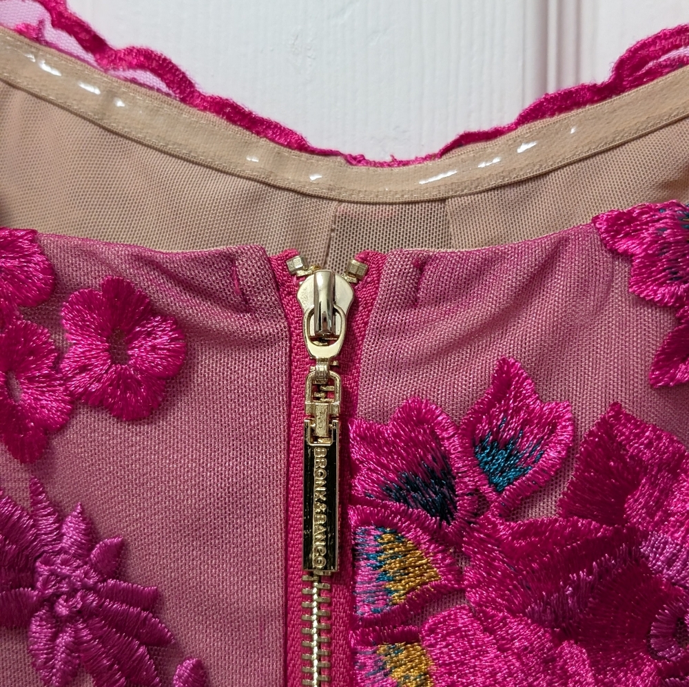 Bronx and Banco Pink Floral Midi Dress - Picture 3 of 5